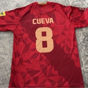 Peru National Football #8 Christian Cueva FIFA Soccer Men's 2018 Jersey Large
